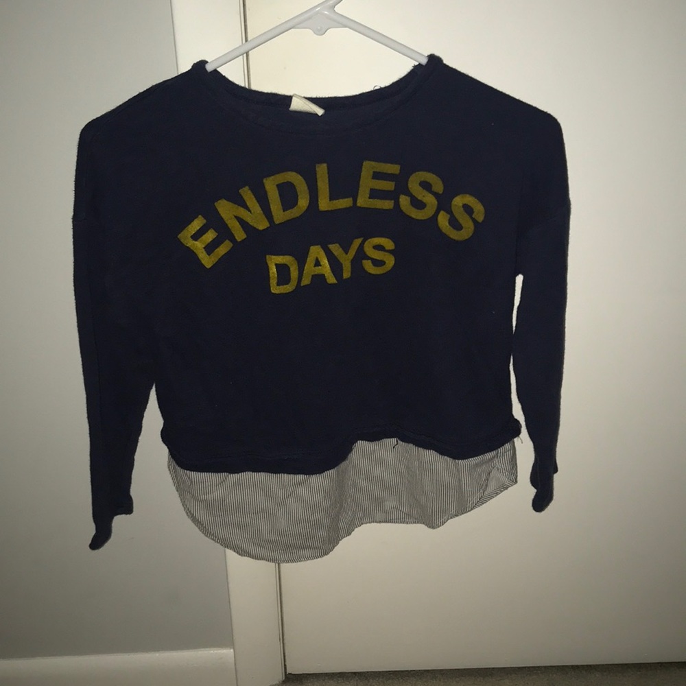 Zara girls “Endless Days” shirt